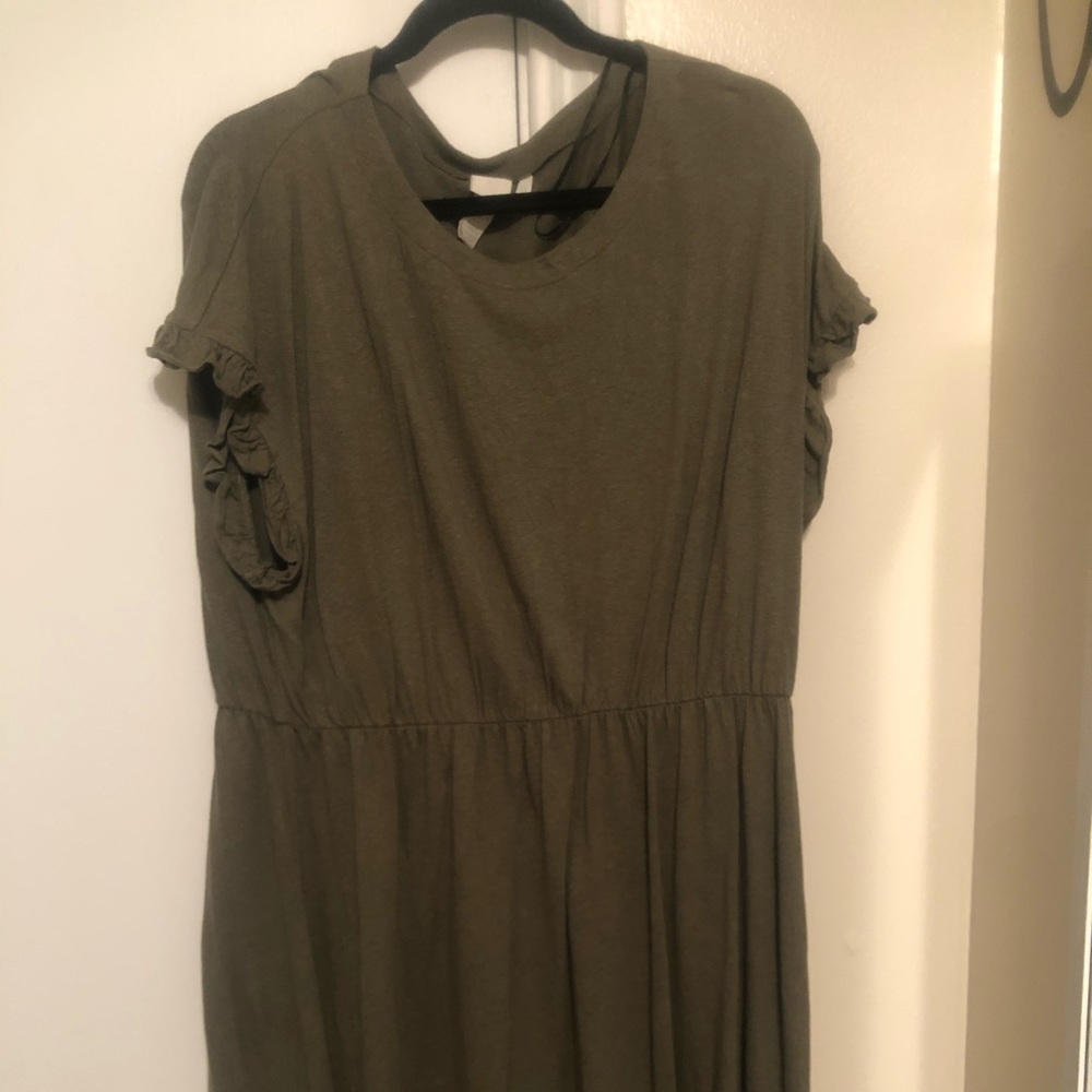 H&M gently used olive green dress